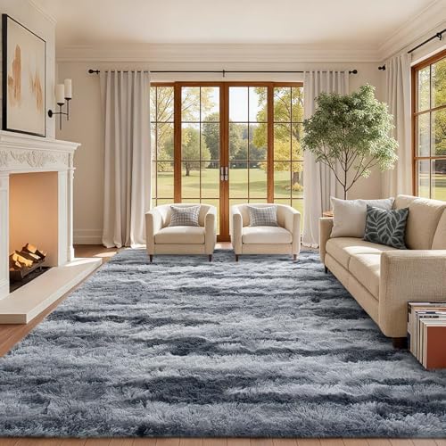 9x12 Ft Extra Large Shag Rugs for Living Room (Dg Grey 4sm02 / 9' X 12' (Rectangular))