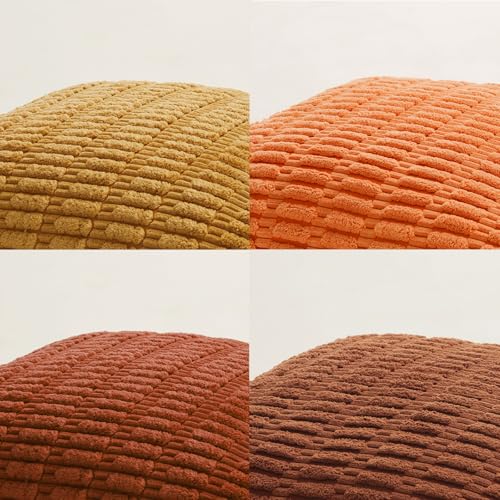 4 Packs Decorative Throw Pillow Covers for Living Room Couch Bed (18" x 18" (Pack of 4) / Burnt Orange Series)