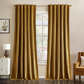 Gold Velvet Curtains 52x108 inches Luxury Blackout Curtains (Gold / 52"W x 108"L (Pack of 2))