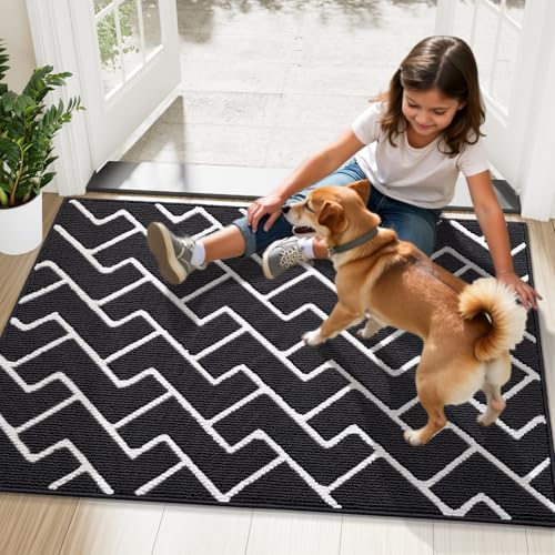 Front Door Mat 48x32 (Deep Black / 48" X 32")