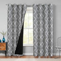 Moroccan 100% Blackout Curtains Bedroom Grey 50x84 2 Panels (Grommet | Grey / 50"W x 84"L (Pack of 2))