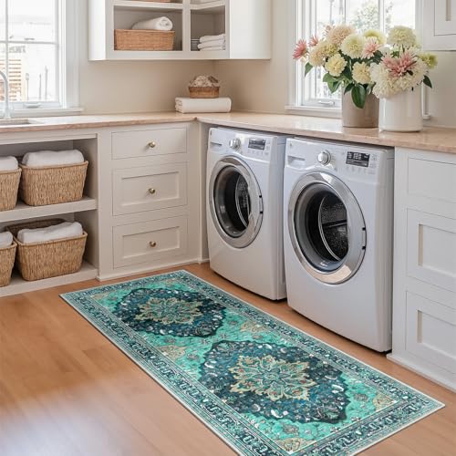 Washable Area Rug (Teal / 2' x 5' (Rectangular))