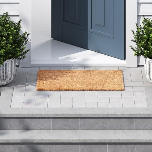 Front Door Welcome Mat (Plain Brown / 30 x 17 inches)