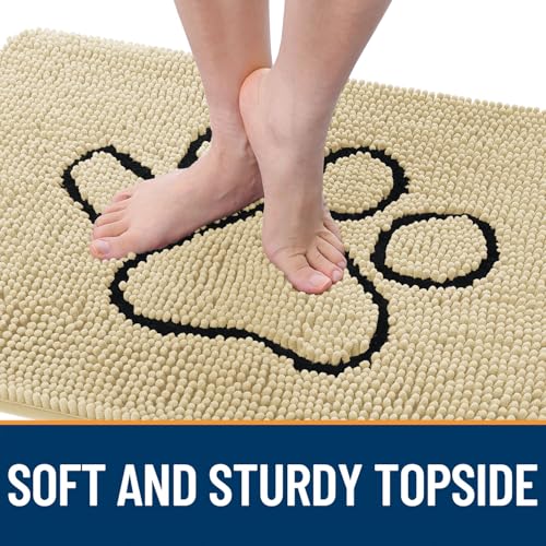 Dog Door Mat for Muddy Paws 48x30 (Sand / 48" X 30")