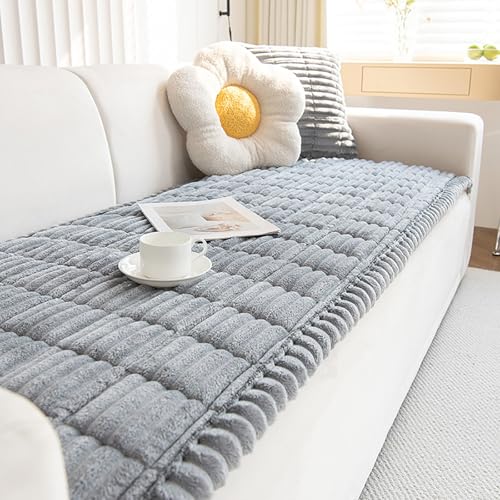 Couch Cover for Dogs Washable Non (Light Gray / 27.6X82.7)
