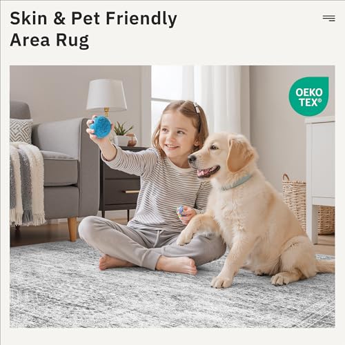Runner Rug 2x5 Washable Non (Grey / 2' x 5' (Runner))