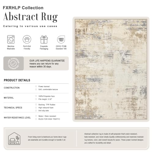 Area Rug Living Room (Beige Brown / 4' x 6' (Rectangular))