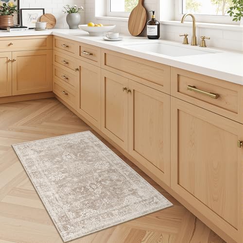 2x3 Washable Rugs for Entryway (Brown/Sand / 2' x 3' (Rectangular))