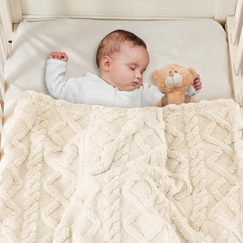 Sherpa Baby Blanket (02 Cream / 30"x40")