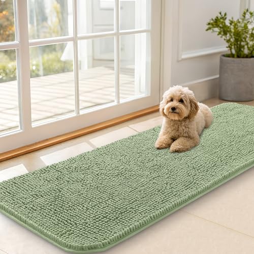 Dog Door Mat for Muddy Paws 59x20 (Sage Green / 59" X 20")