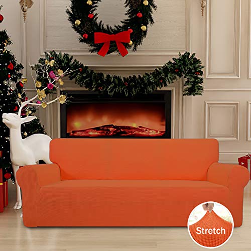 Stretch Oversized Sofa Couch Slipcover Washable Orange (X-Large Sofa / Orange)