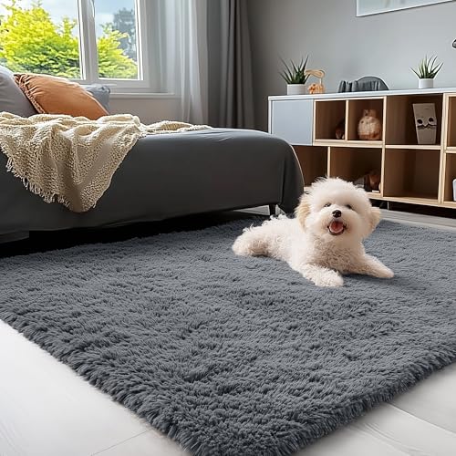 4x12 Area Rugs for Living Room Bedroom (4x12 Ft / Grey)