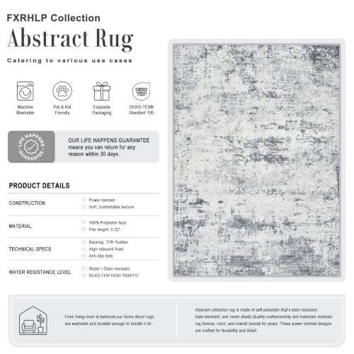 Area Rug Living Room (Blue Grey / 4' x 6' (Rectangular))
