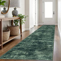 Abstract Runner Rug 3x16 Ft Washable Runners for Hallways (Dark Green / 3' x 16' (Rectangular))