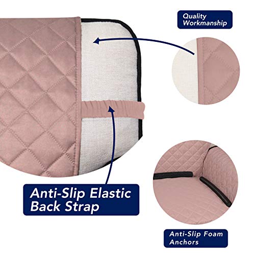 Reversible Quilted Sofa Cover Dog Couch Covers for Sofa (Large / Pink/Beige)