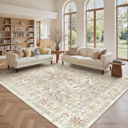 8x10 Area Rugs for Living Room (Orange/Beige / 8' x 10' (Rectangular))