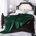Forest Green Fleece Plush Throw Blanket 90"x90"for Couch Fuzzy Cozy Flannel (Green / Queen(90"×90"))