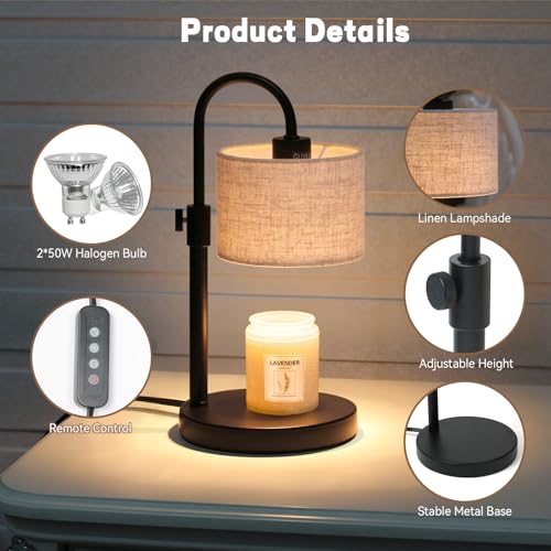 Candle Warmer Lamp with Timer (Linen)