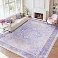 Washable Area Rug (Purple / 9' x 12' (Rectangular))