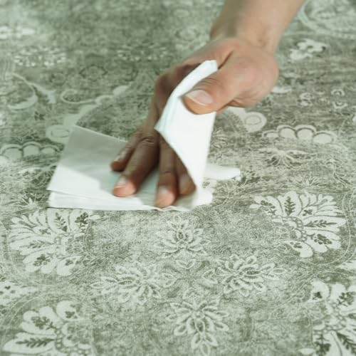 2'6"x14 Washable Long Runner Rug (Muted Sage Green / 2'6" x 14' (Runner))