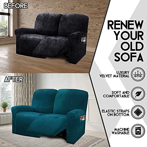 Reclining Love Seat Slipcover (Deep Teel)