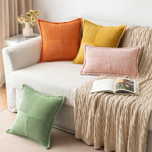 Fall Orange Decorative Throw Pillow Covers for Couch 18x18 Inch (Orange / 18" x 18" (Pack of 2))
