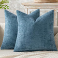 Decorative Couch Throw Pillow Covers 20x20 Inch Coastal Blue 2 Pack (20" x 20" (Pack of 2) / Blue)
