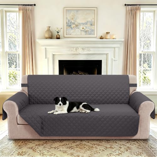 Oversized Sofa Cover for 3 Cushion (Dark Grey/Dark Grey / Sofa Xl - Xl Large (78"))