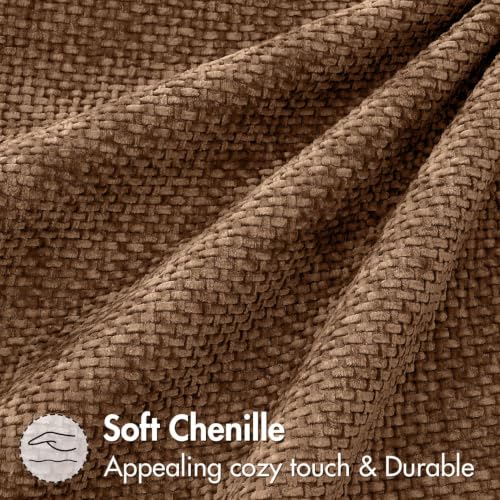 Dercorative Lumbar Throw Pillow Covers 12x20 in Golden Brown 2 Pack (20" x 12" (Pack of 2) / Golden Brown)