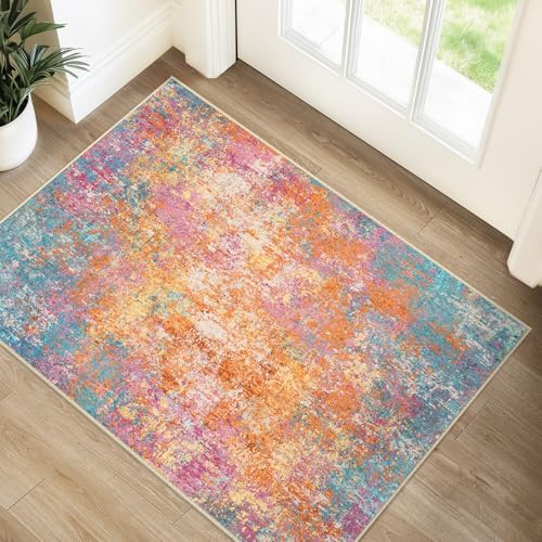 Washable 2'x3' Abstract Area Rug for Living Room Starlight (Starlight / 2' x 3' (Rectangular))
