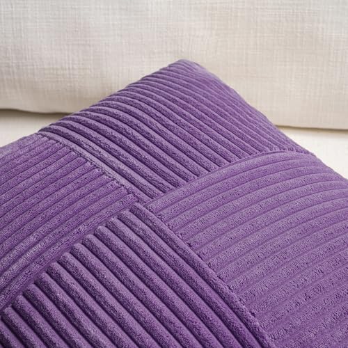 2 Packs Purple Decorative Throw Pillow Covers 20x20 Inch for Living Room Couch Bed (Purple / 20" x 20" (Pack of 2))