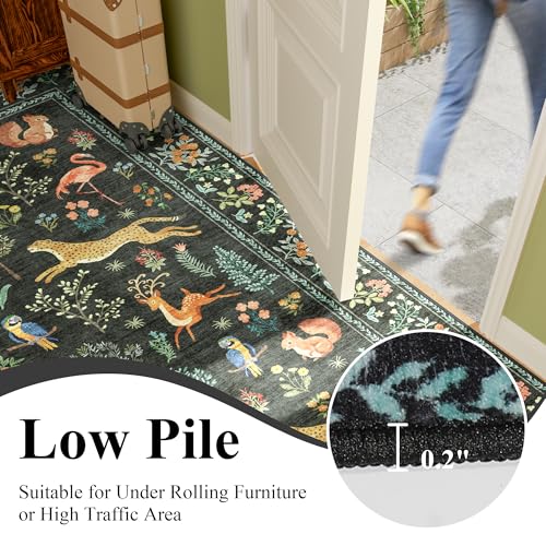 3x8 Runner Rug (Black (Animal) / 3' x 8' (Rectangular))