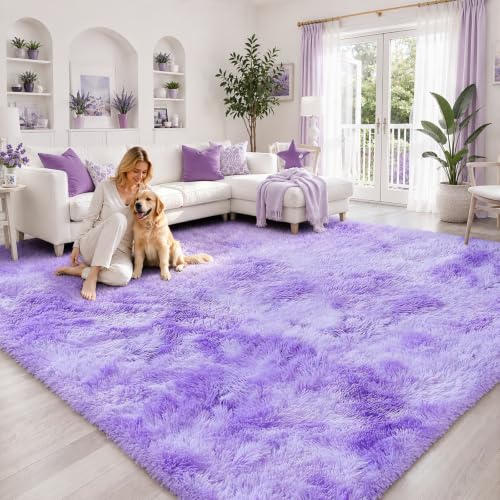 8x10 Area Rugs for Living Room (Purple Starry / 8' x 10' (Rectangular))
