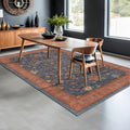 6x9 Dining Room Rugs for Under Table (6' x 9' (Rectangular) / Blue / Terracotta)