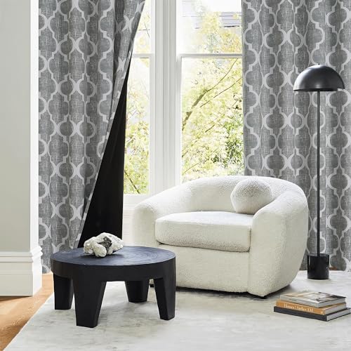 Moroccan 100% Blackout Curtains Bedroom Grey 50x84 2 Panels (Grommet | Grey / 50"W x 84"L (Pack of 2))