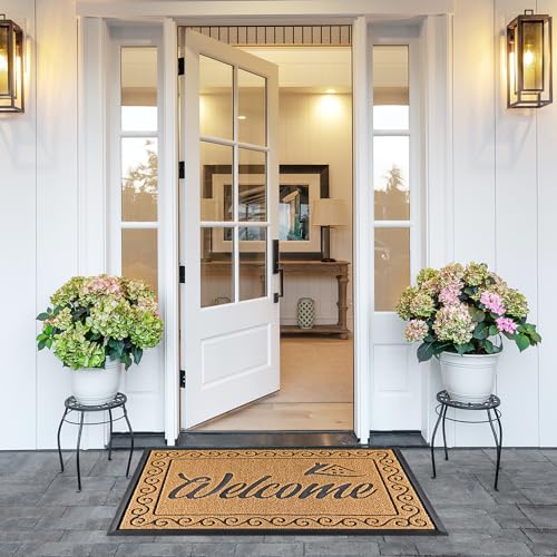 Welcome Mat Outdoor Indoor (Yellow / 36x24 Inch)