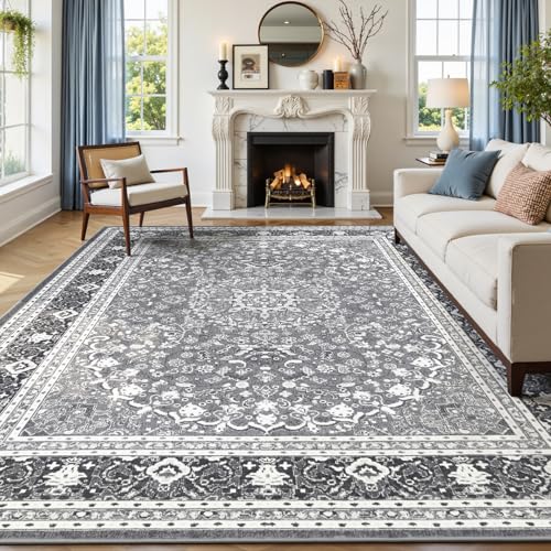 9x12 Area Rugs for Living Room (Oriental Light Grey / 9' X 12' (Rectangular))