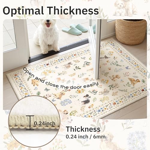 Dog 6x9 Area Rugs for Living Room (Dog/Beige / 6' x 9' (Rectangular))