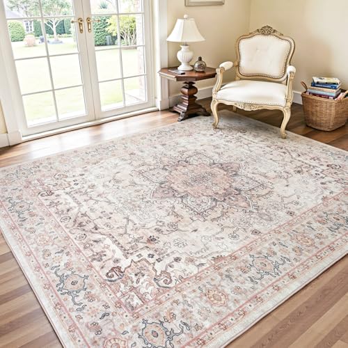 6x9 Pink Area Rugs for Bedroom Living Room (Sunflower Pink / 6' x 9' (Rectangular))