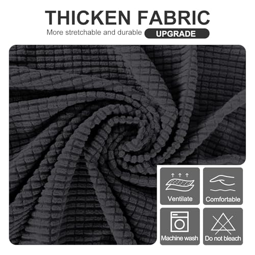 Stretch Futon Cover Armless Bed Slipcover (Dark Grey / Futon)