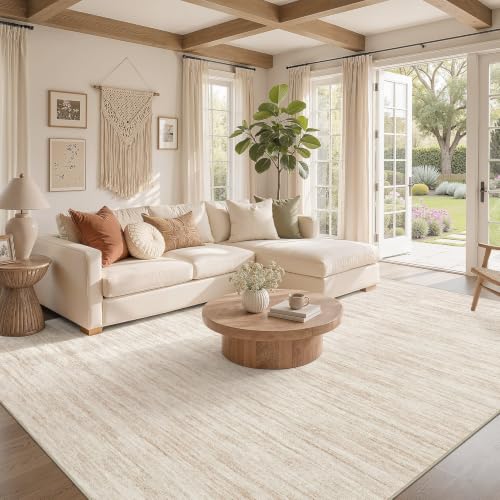 Boho 9x12 Area Rug Living Room Rugs Machine Washable Beige (A-beige / 9' x 12' (Rectangular))