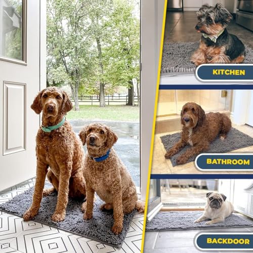 Super Water Absorbent Door Mat Indoor (Grey / 48" x 72")