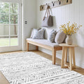3x5 Area Rug Washable Moroccan (Grey / 3' x 5')