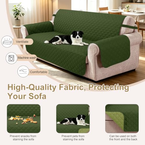 Oversized Sofa Cover for 3 Cushion (Huntergreen/Sage / Sofa Xl - Xl Large (78"))