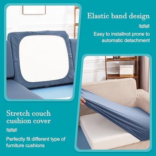 12 Pcs Outdoor Cushion Covers (Grey Blue / 12PCS)