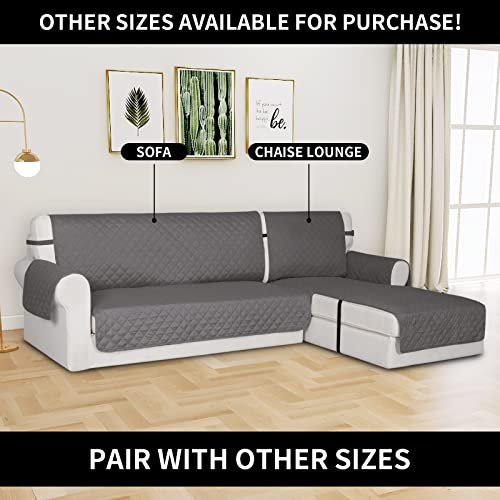 Reversible Couch Cover (Gray/Gray / Medium Lounge Chaise)