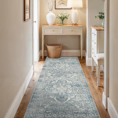 3x6 Washable Runner Rug (Blue / 3x6)