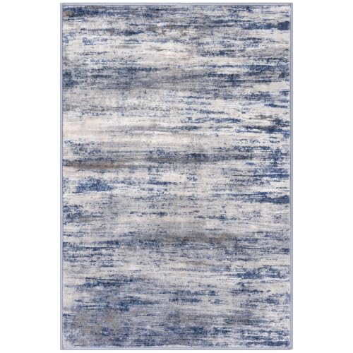 Abstract Rugs for Entryway 2x3 Washable Small Area Rug Grey (Blue-grey / 2' x 3' (Rectangular))