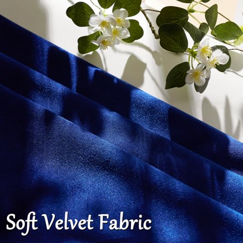 Royal Blue Velvet Throw Pillow Covers 24x24 Pack of 2 (Royal Blue / 24" x 24" (Pack of 2))
