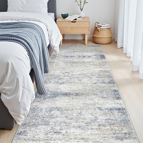2'6 x 8' Runner Rug Non Slip (Blue/Brown/Ivory / 2'6" x 8' (Runner))